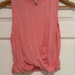 ALO Yoga Pink Twist Front Tank Top